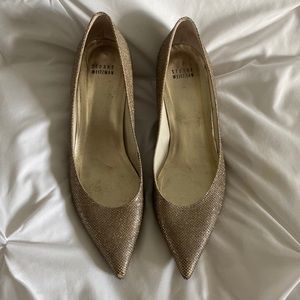 Stuart Weitzman light gold pump